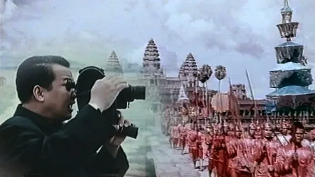 A photo Prince Nordom Sihanouk filming.
